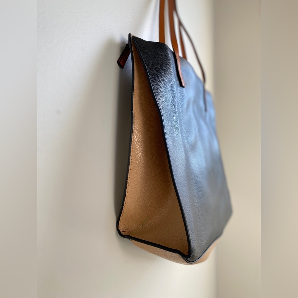 Marc Jacobs Colorblock Leather Tote in Black, Cream & Tan - Picture 10 of 10